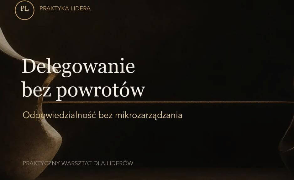 Grafika szkolenia Delegowanie bez powrotów